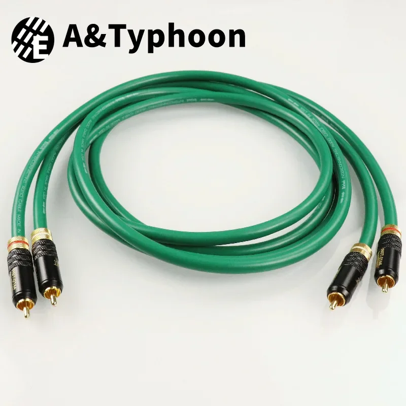 EA&Typhoon E7 99.998% Pure Copper HiFi Audio cable RCA interconnect cable Audiophile RCA TO RCA Audio Cable