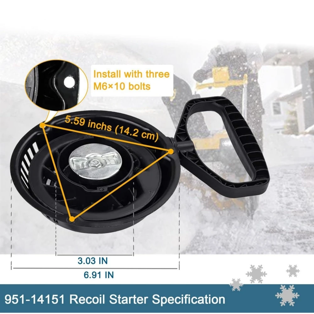 Recoil Starter 751-14151 951-14151 751-10658 951-10658 Compatible With MTD Snow Throwers 165-SU 265-SU 270-SU 365-SU view 4