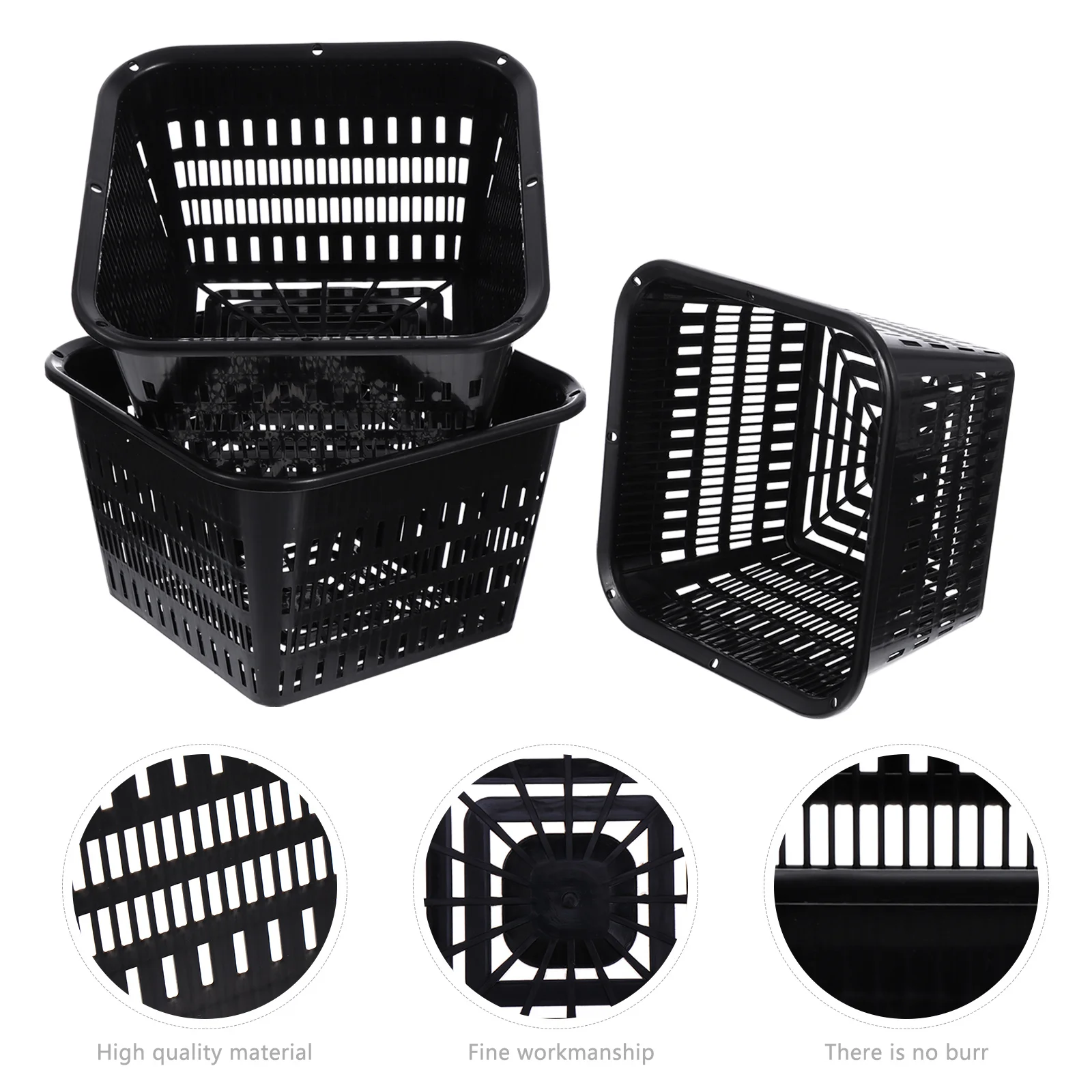 5 قطعة أواني الجذر التحكم مزارعي الأوركيد البلاستيكية مع ثقوب لتهوية الصرف اناء للزهور نباتات داخلية زراعة بساتين الفاكهة #5