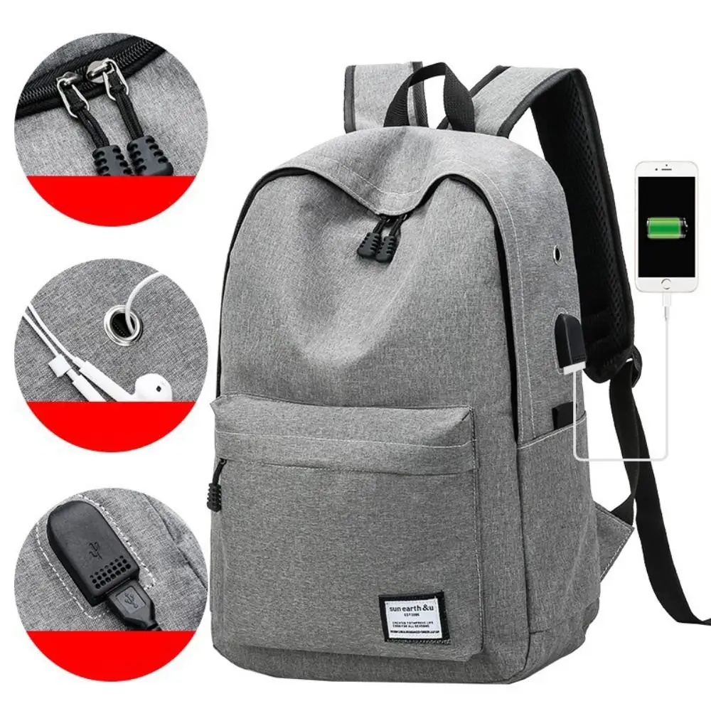 Casual Oxford Cloth Men's Backpack Waterproof Large Capacity Students School Bag All-match Laptop Bag Simple Shoulder Bag Travel