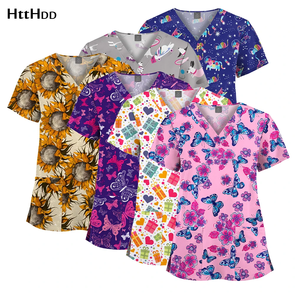 Оптовая продажа, скрабы, верхняя больничная форма, дышащая стоматологическая клиника, медицинский скраб с принтом, женский скраб для кормления, хирургическая униформа для женщин и мужчин