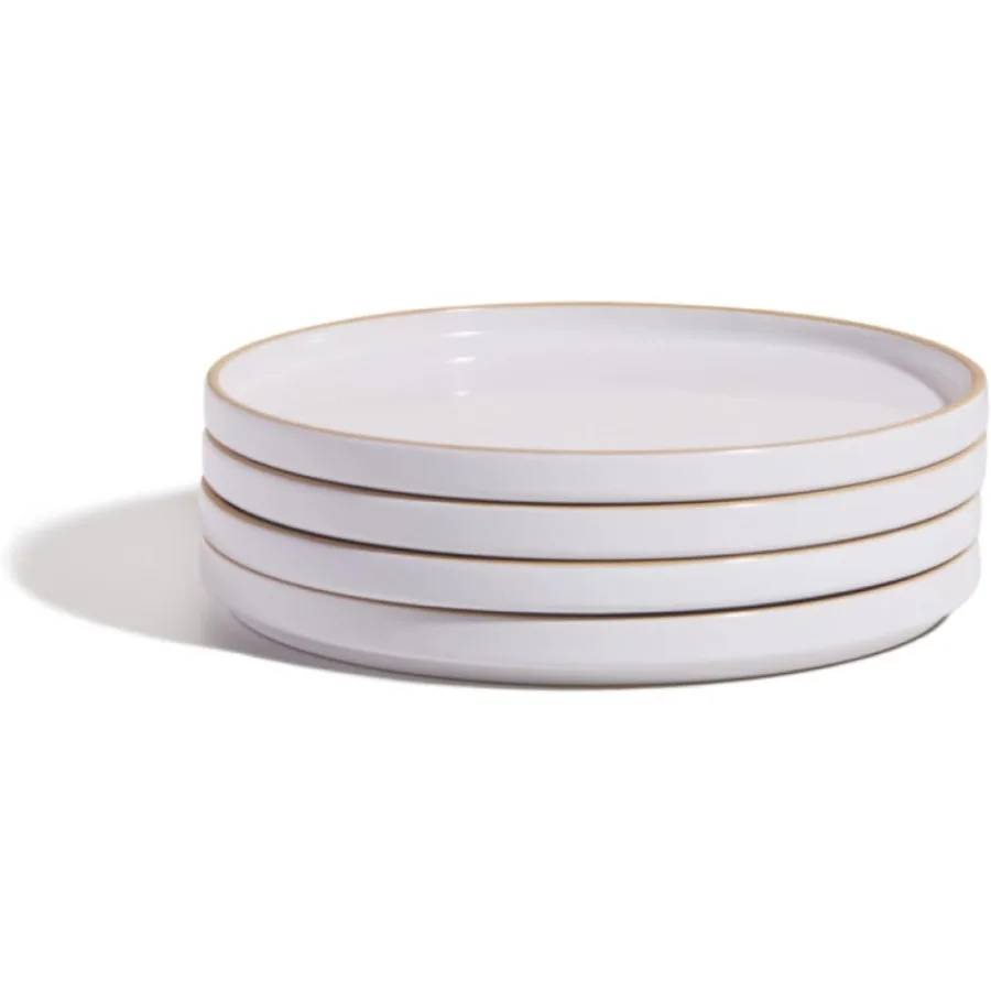 

Salad Plates Set of Four 8.5 Handcrafted Ceramic Plates Versatile and Durable ChipResistant RestaurantGrade Steam
