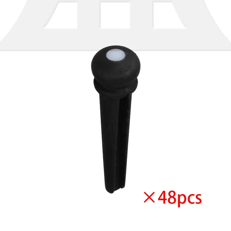 

Yibuy 48pcs Bridge Pin Whiet Dot Guitar Repair Replacement