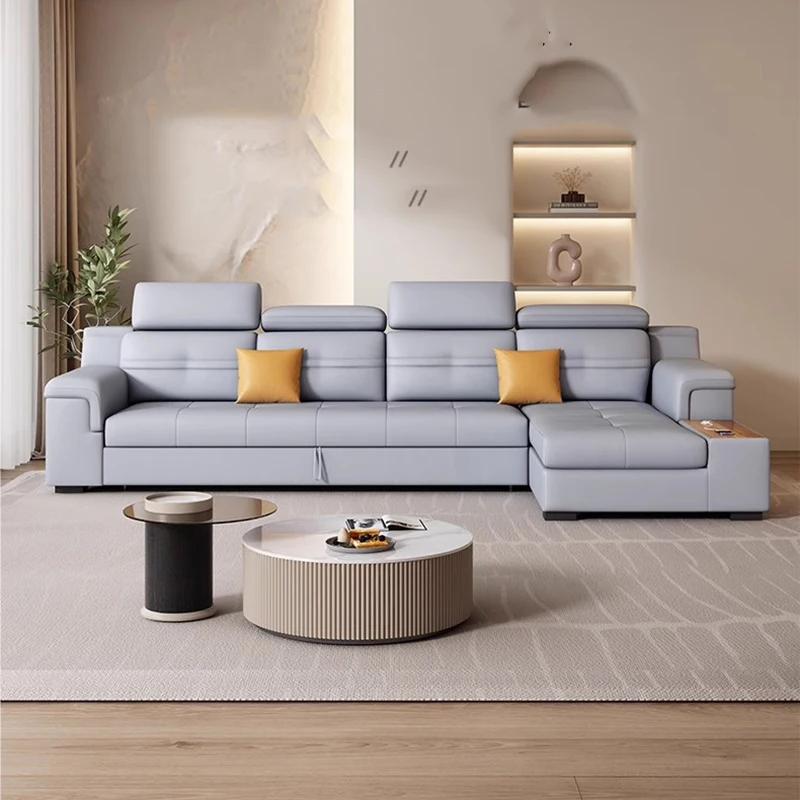 Designer Leather Living Room Sofas Couch Lazy Office Luxury Lounge Sofas Multifunctional Decor Divano Lounge Suite Furniture