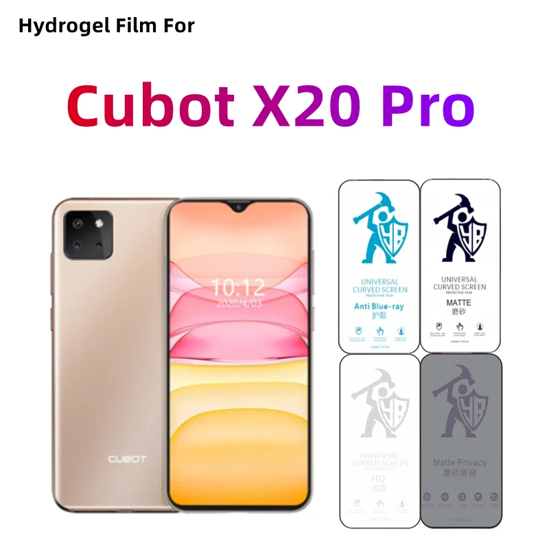 

2pcs Matte Hydrogel Film For Cubot X20 Pro HD Screen Protector For Cubot X20pro Eye Care Privacy Anti Spy Matte Protective Film