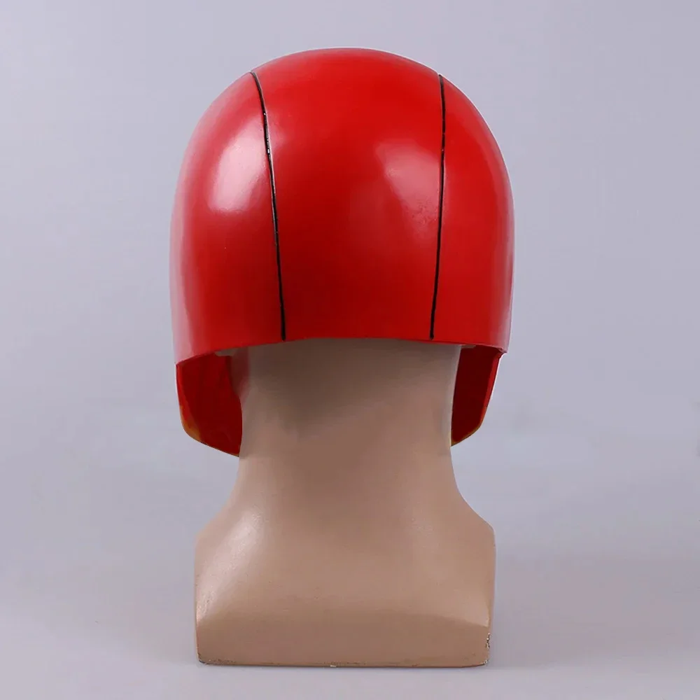 Capacetes de cosplay de super-heróis, capacete com capuz vermelho de pvc rígido para homens adultos, máscaras faciais para festa de halloween, fantasia de carnaval, adereço