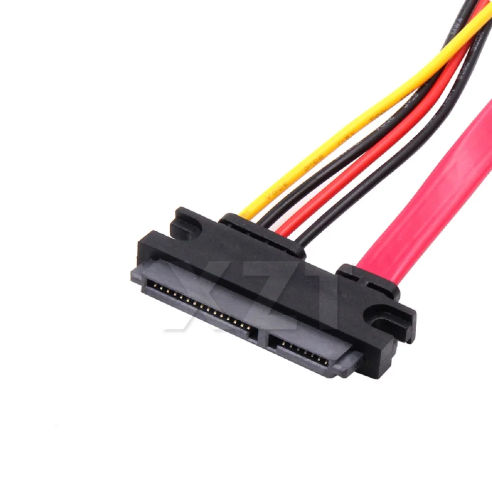 45cm SATA Extension Cable 22 Pin Male to Female 7+15 Pin SATA Data HDD Power Combo Extend Extension Cable For PC