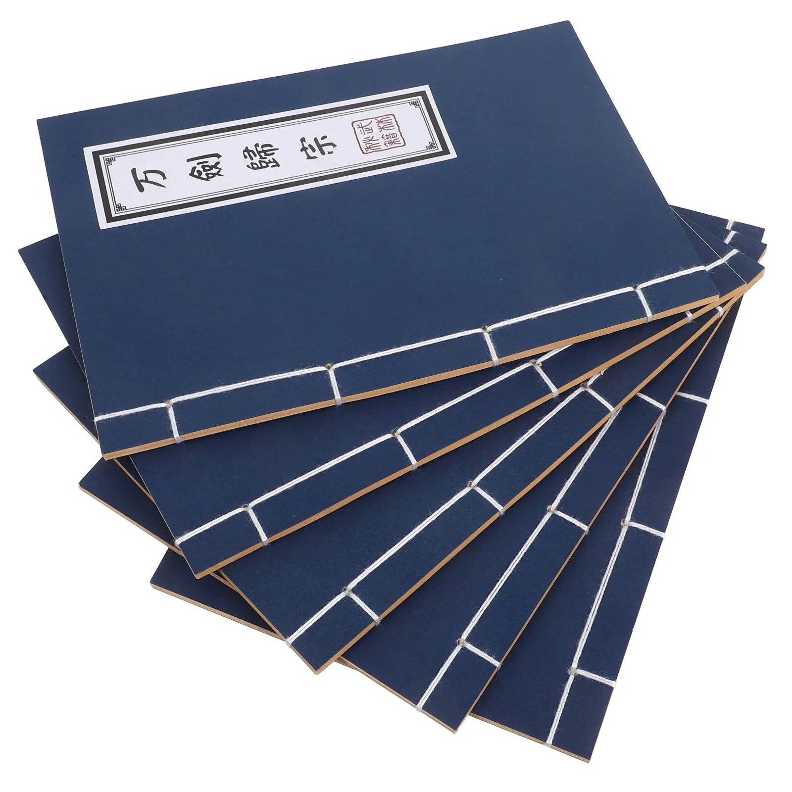 

Набор из 5 винтажных блокнотов в китайском стиле, без линовки, для письма, каллиграфии, учебных проектов, секретных руководств по кунг-фу