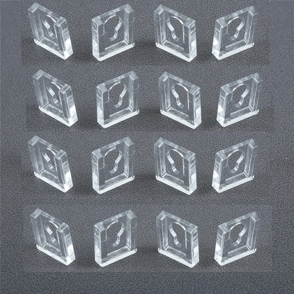 20pcs Clear Acrylic Picture Frame Hook Transparent Square Hanger 24mm/0.94