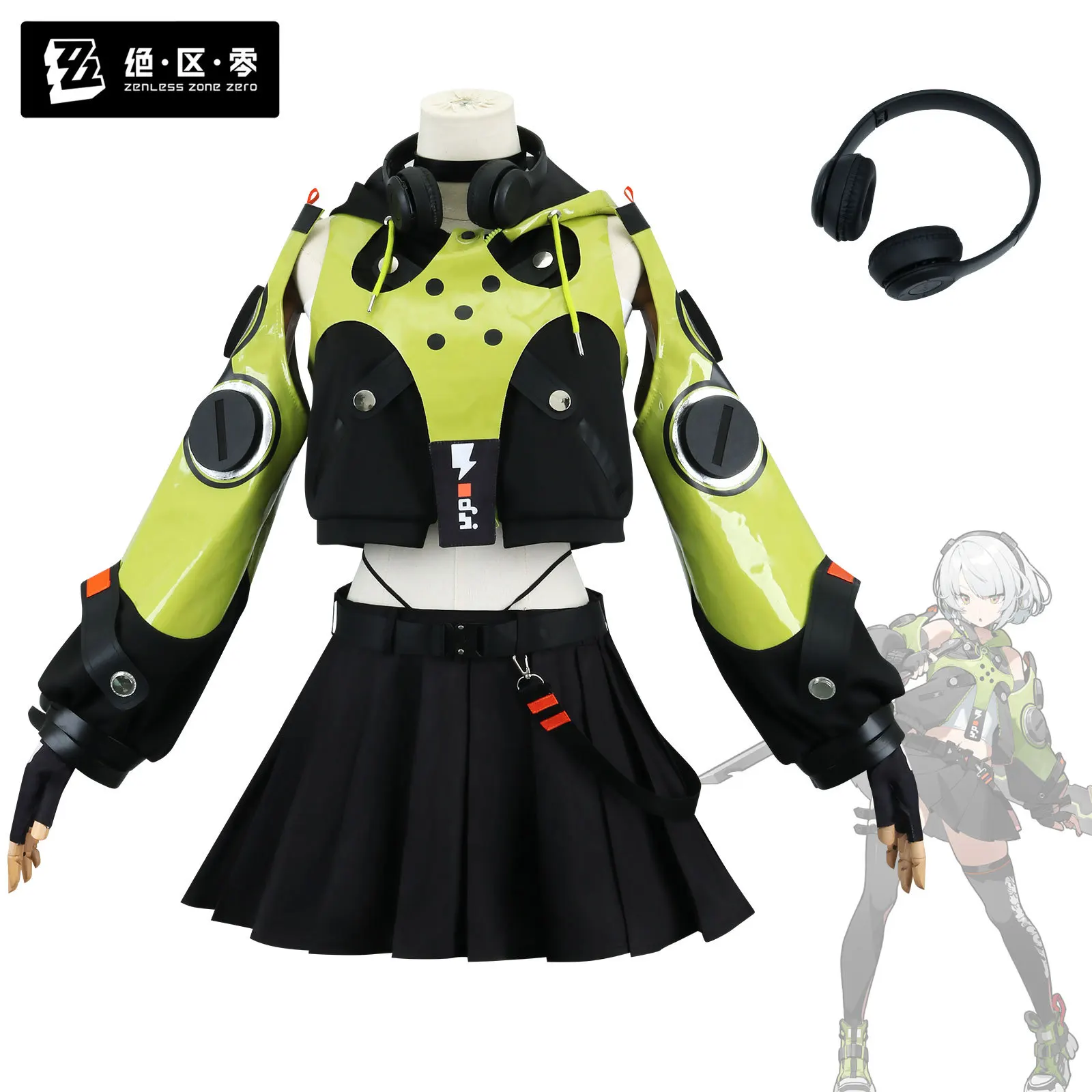 Anime Anby Demara Cosplay Costume pour femme, Zenless Zone ontariUniform, Cos ZZZ fur s, Jupe Cunning Hares Wig, Halloween Party