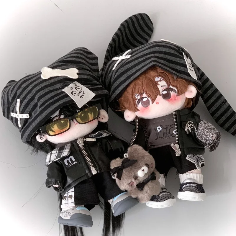 

Carbonated foam 20cm cotton doll clothes rock era series cool and handsome suit cotton doll clothes no attribute suit to change