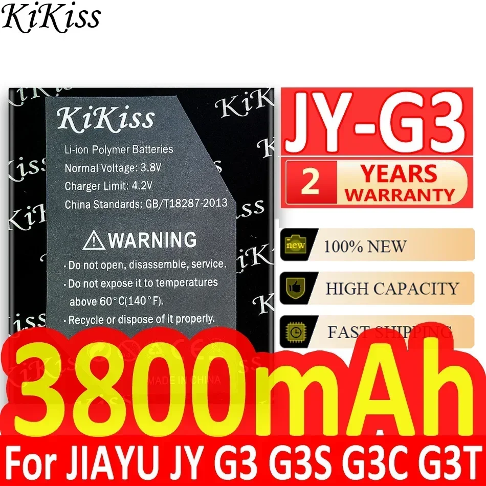 Аккумулятор KiKiss 3800 мАч, 100% новый JY-G3 для мобильного телефона JIAYU G3 G3S G3C G3T