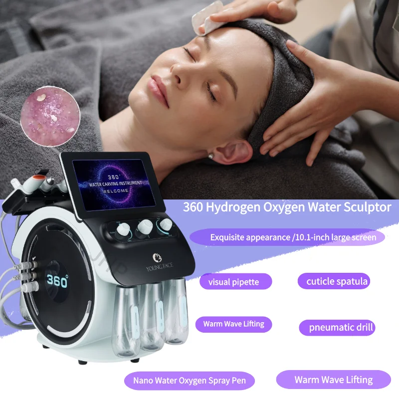 6 In 1 Mini Visual Hydradermabrasion Face Deep Cleaning Diamond Micro Dermabrasion Facial Rejuvenation Spa Care Instrument