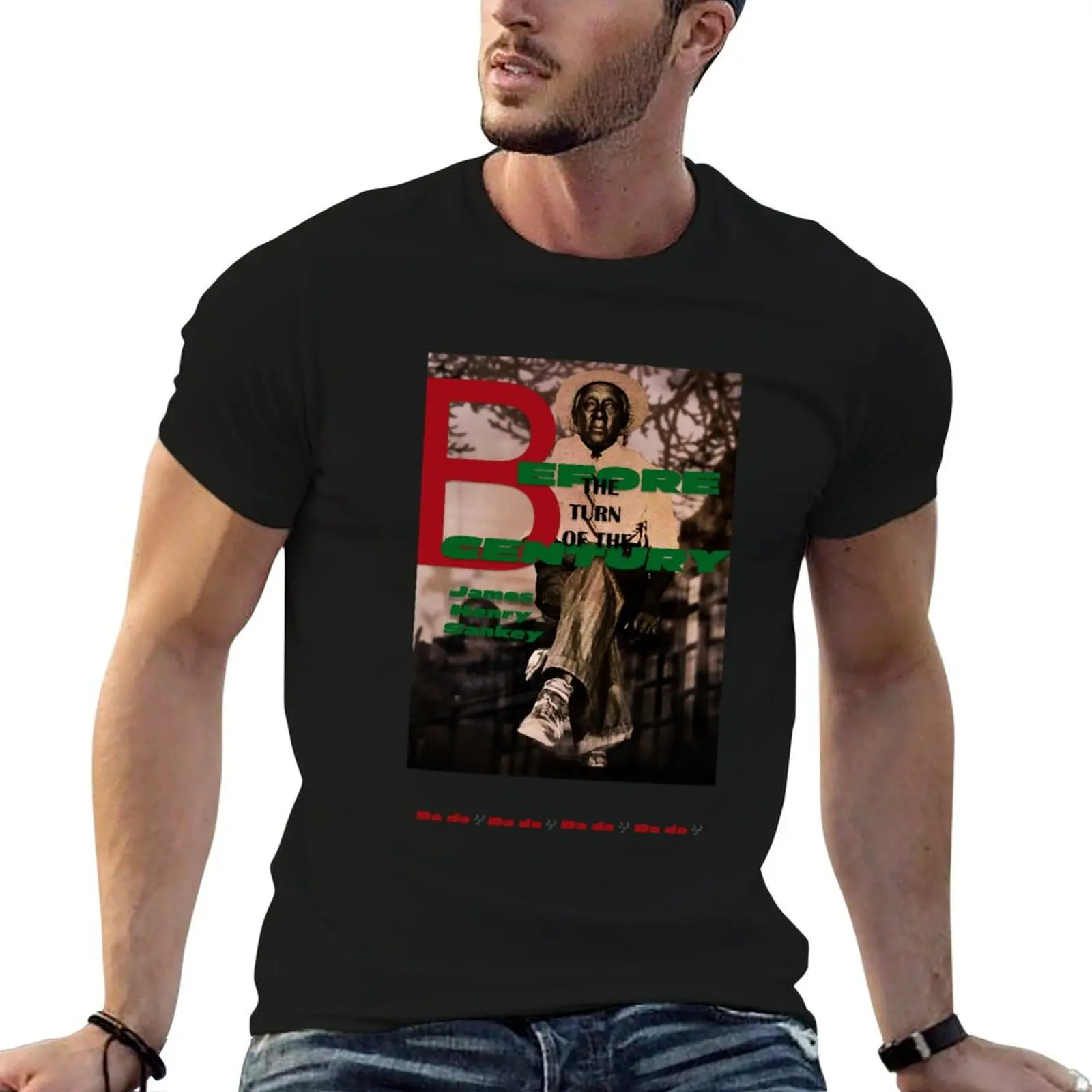 Antes de la vuelta del siglo-Camiseta de James Henry Sankey para hombre, camisetas de algodón con estampado