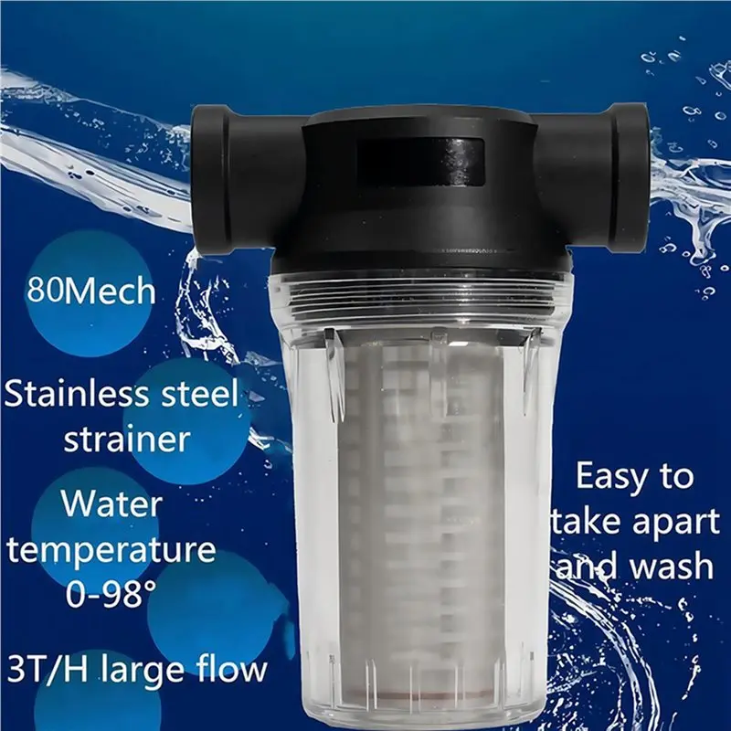 【PARTY  DAY】2X Reusable Spin-Down Sediment Water Filter, 80 Mesh Pre-Filtration System For Water Tanks, High Precision Filtratio