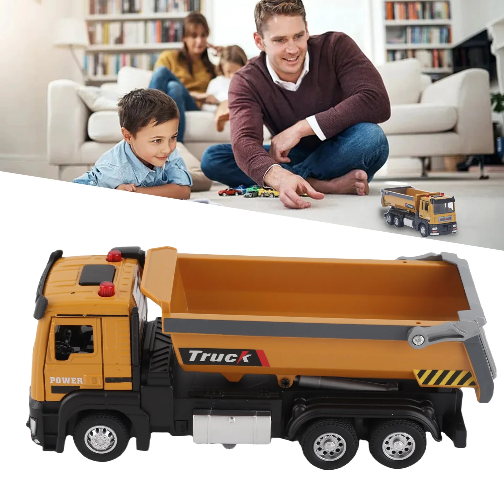

ZK40 1/32 RC Engineering Transport Truck Toy Full Functional Lighting Music Alloy Construction Transport Tractor