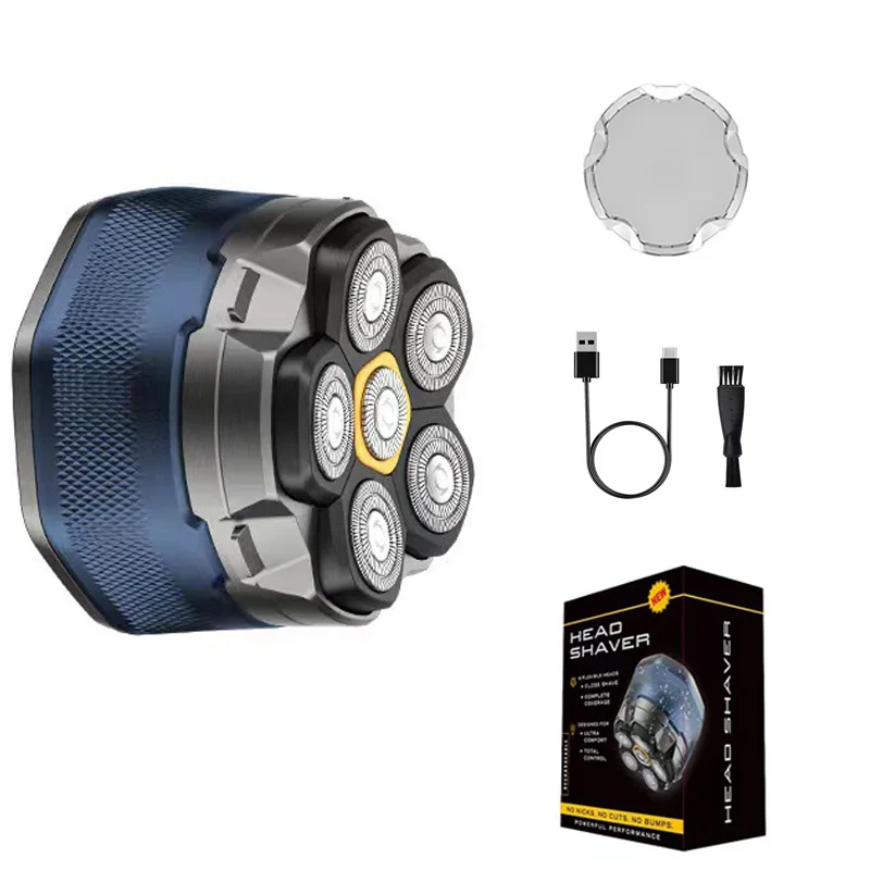 

STLF 6 Head Bald Head Hair Trimmer Men Rotary Shavers Magnetic Rechargeable Head Shaver for Face