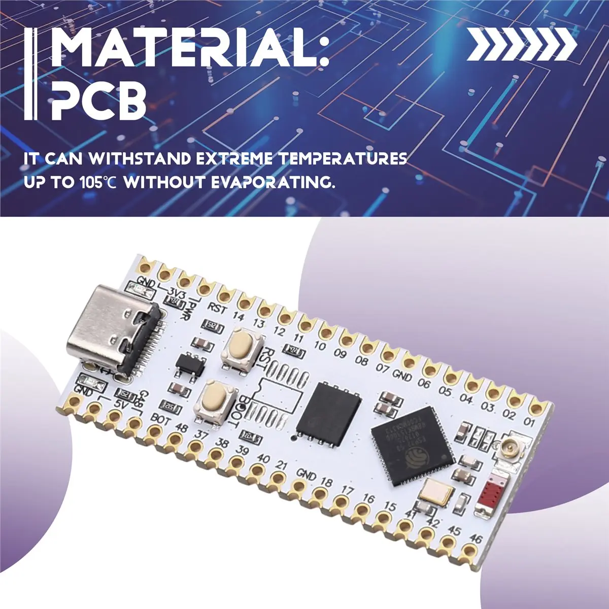 ESP32-S3 NANO WIFI Bluetooth Development Board ESP32-S3-N16R8 Module on-Board Ceramic Antenna Type C Interface