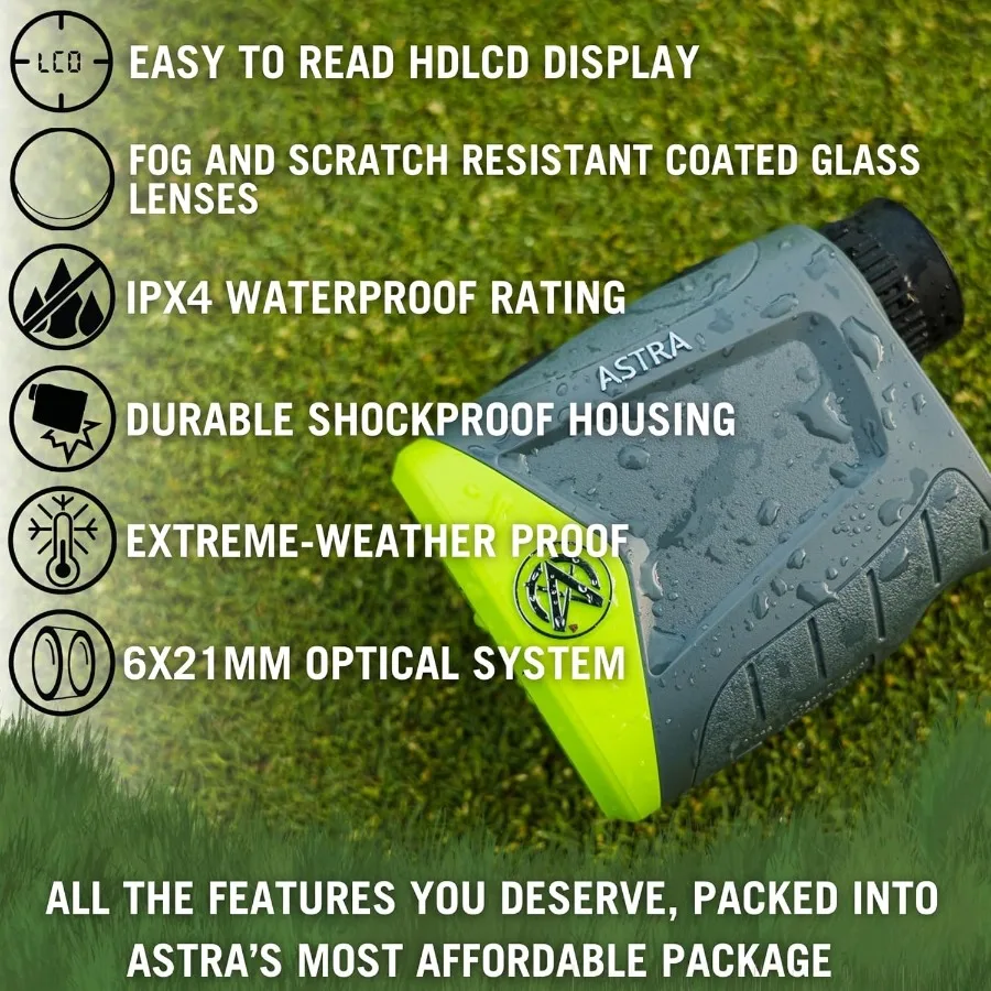 เครื่องวัดระยะด้วยเลเซอร์สำหรับการล่าสัตว์ การยิงปืน และการเล่นกอล์ฟ พร้อมจอ LCD ตอบสนองรวดเร็ว 0.10 วินาที และความแม่นยำสูง