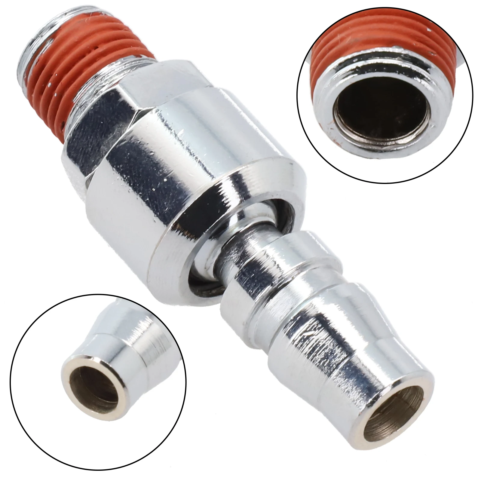 Tool Parts PT2 (1/4) Thread Diameter Quick Connector Quick Joint 1/4 Inch Air Compressor Nickel-plated Iron 360 Degree Rotary