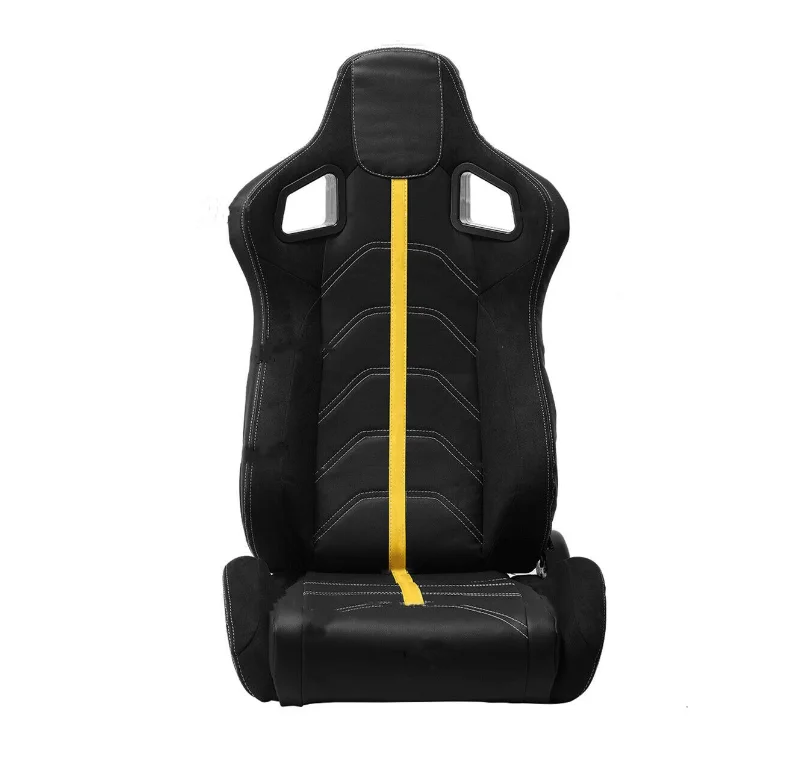 High Fashion Suede Fabric PVC Sport Seat Adjustable Racing Car Seat