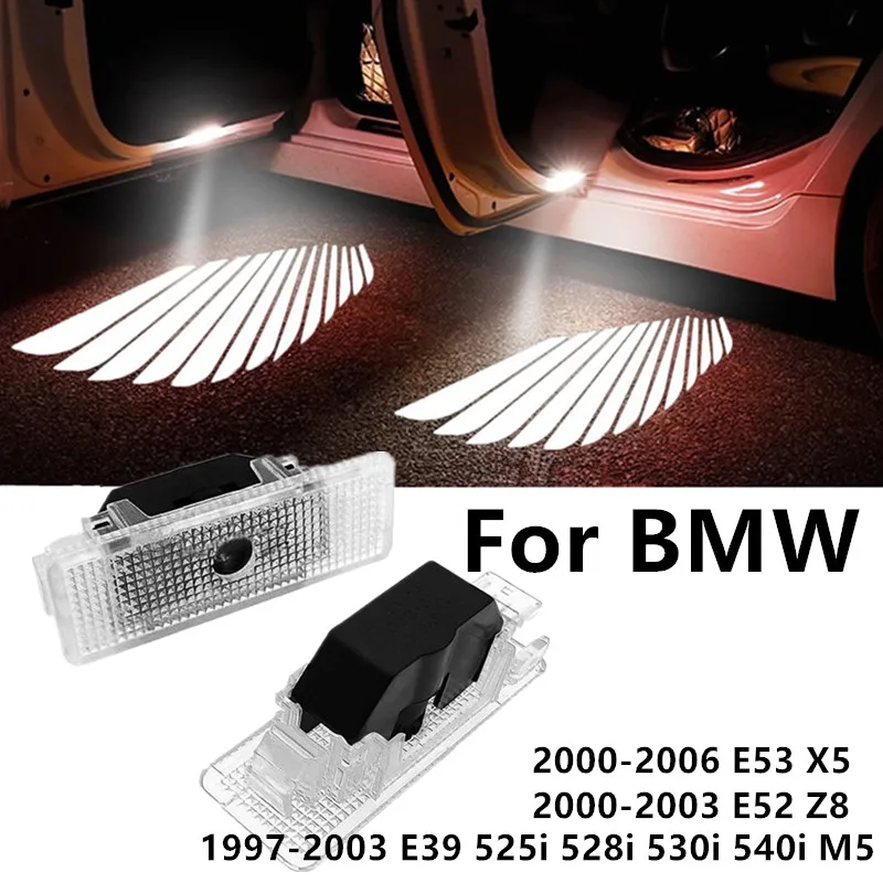 2Pcs LED Auto Tür Logo Projektor Lampen Willkommen Licht Für BMW 2000-2006 X5 E53 1997 E39 540i 530i 528i 525i M5 Z8 E5 Zubehör