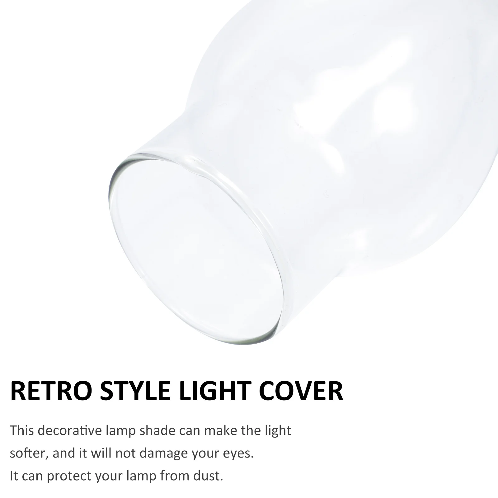 

Glass Lampshade Retro Visible Light Cover Lamp Protective Craft Decor for Home Store Dormitory Use Glass Lampshade Adorn