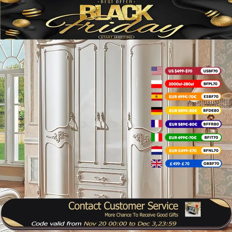 

Women Tall Wood Wardrobes Orgnizer Luxury Quiet White Bedroom Wardrobes Storage Clothes Stylish Guarda Roupa Furniture Home