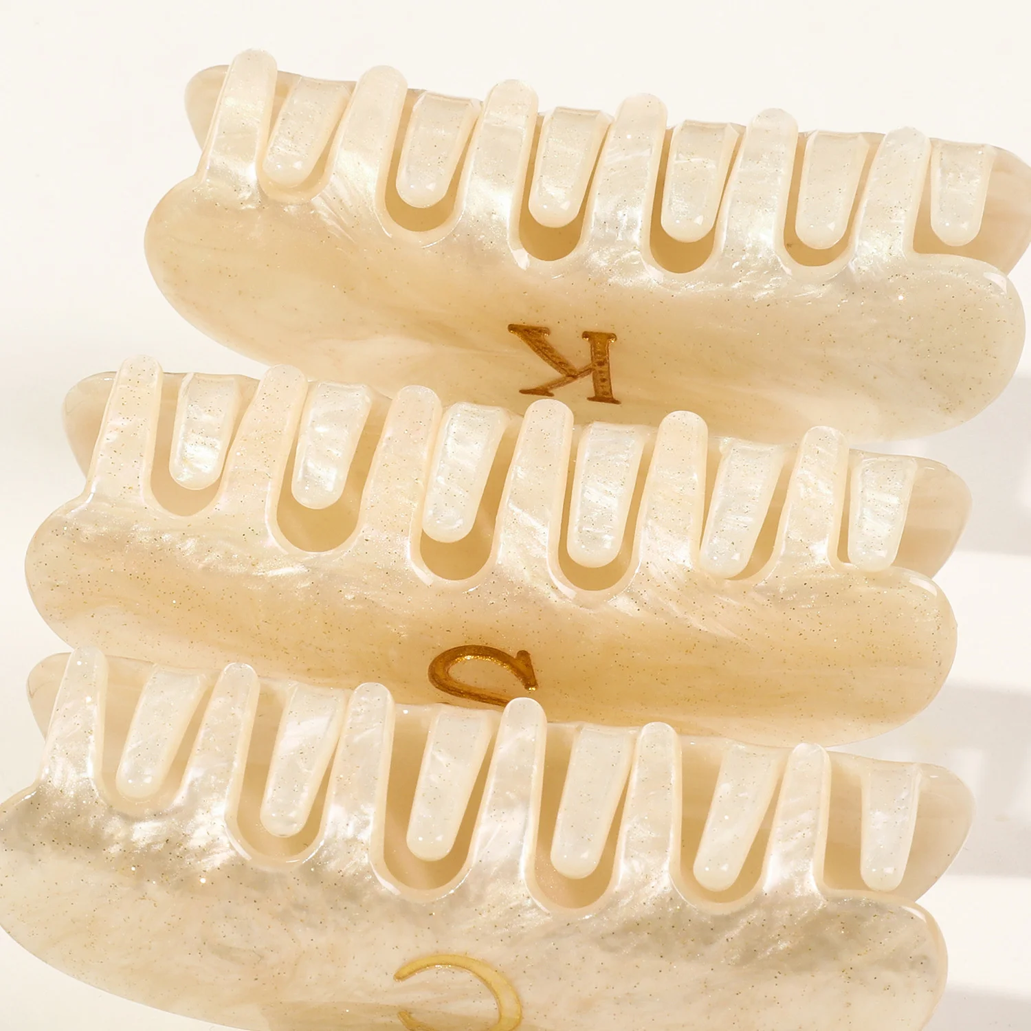 خلات مشبك شعر دبوس الشعر الحروف الذهبية مقاطع الشعر انتزاع المشابك القرش الحلو مشابك الشعر ذيل حصان النساء إكسسوارات الشعر #6