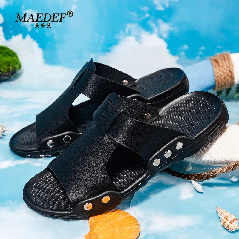 Summer Men's Shoes Slippers Mens Indoor Slides Casual Sandals Man Lightweight Breathable Beach Slippers for Men Sandals
