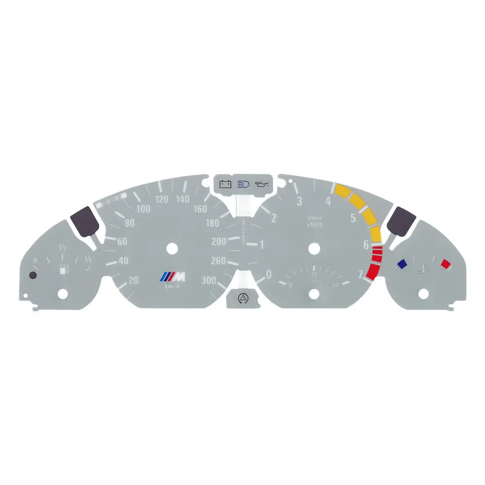 มาตรวัดใบหน้าสำหรับ BMW E46 325Ci 323Ci 330ci 328Ci 3M 300กม./ชม. สีเทา