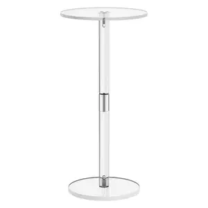 Acrylic Drink Table Clear Small Round End Table For Drinks Modern Living Room Side Table For Drinks Snacks Phones Coffee Drink