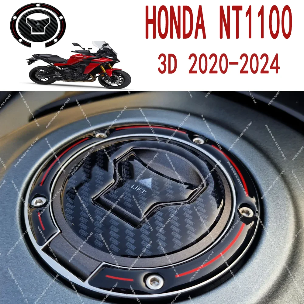 

For HONDA NT1100 NT 1100 2020-2024 Accessories 3D Motorcycle Fuel Tank Pad Cap Decals Gas Cap Sticker