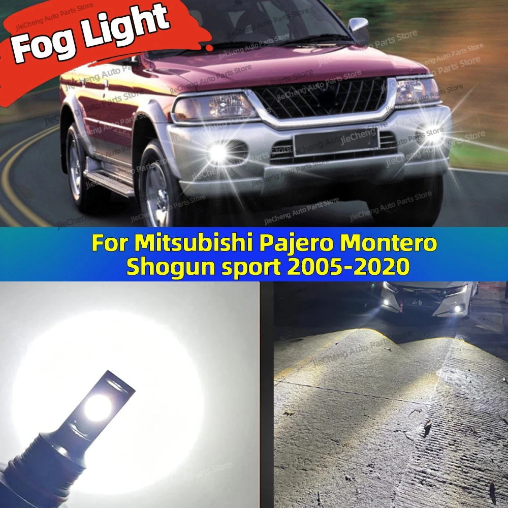 

2Pcs 6000K Front Fog Light LED Bulb Canbus For Mitsubishi Pajero Montero Shogun sport 2005-2020 2008 2009 2010 2011 2012 2013
