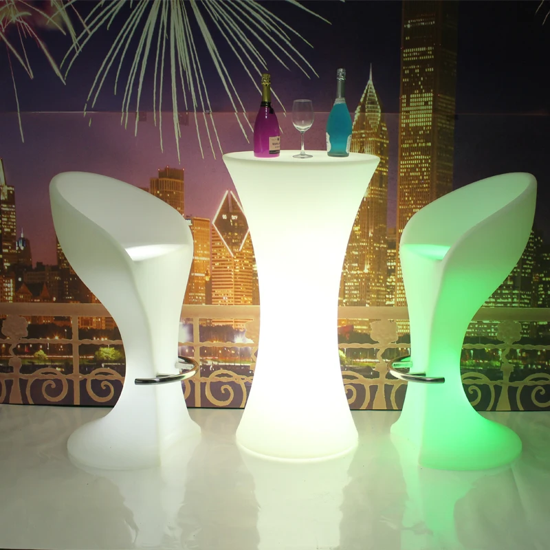 Wedding Party Decoration 16 Colors Changing LED Luminous Furniture Bar Table Nightclub Stool For Outdoor Indoor Holiday