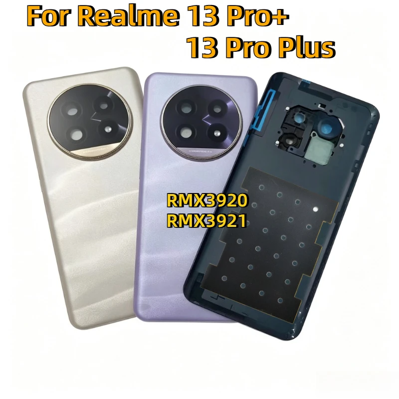 Housing For Realme 13Pro Plus 13Pro+ Battery Back Cover Repair Replace Door Phone Rear Case + Camera Lens RMX3920 RMX3921