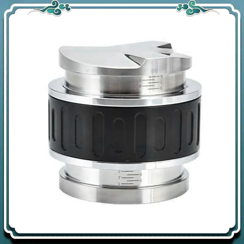 

A67K-58 мм Распределитель кофейного порошка из нержавеющей стали, темпер с двойной головкой и шкалой, распределитель порошка, нескользящий темпер для кофе