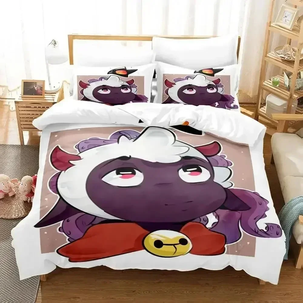 Комплект постельного белья Cult Of The Lamb с 3D принтом, одинарный, полный, королевский размер, комплект постельного белья для взрослых и детей, комплекты пододеяльников для спальни