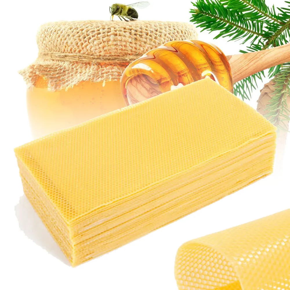 

30Pcs Beeswax Sheets Candle Making Craft DIY Kits Honey Candles Maker Full Bees Wax Honeycomb Beekeeping Foundation Sheets New