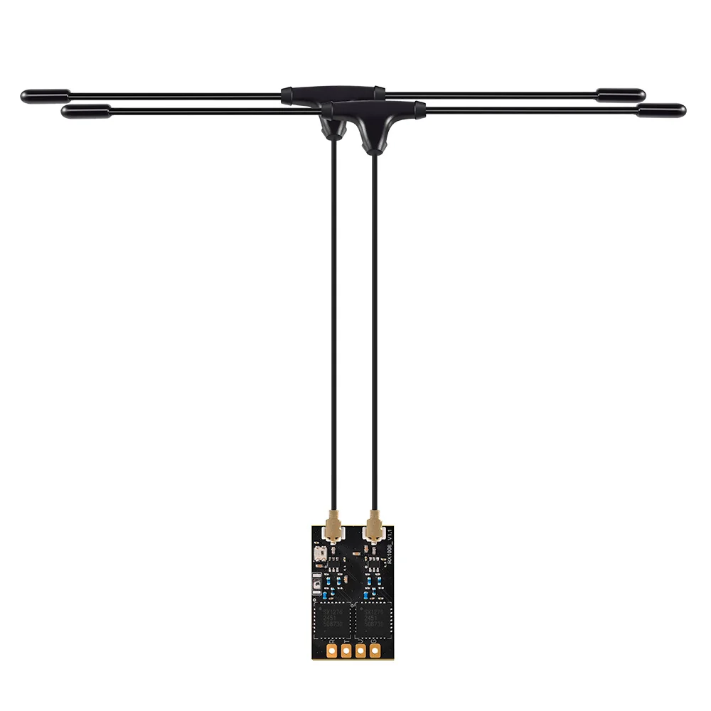 Foxeer ELRS Diversity 915/868MHz Receiver 25‑200Hz Refresh Rate CRSF Dual‑Antenna Diversity 4‑5.5V For Long Range FPV Drone