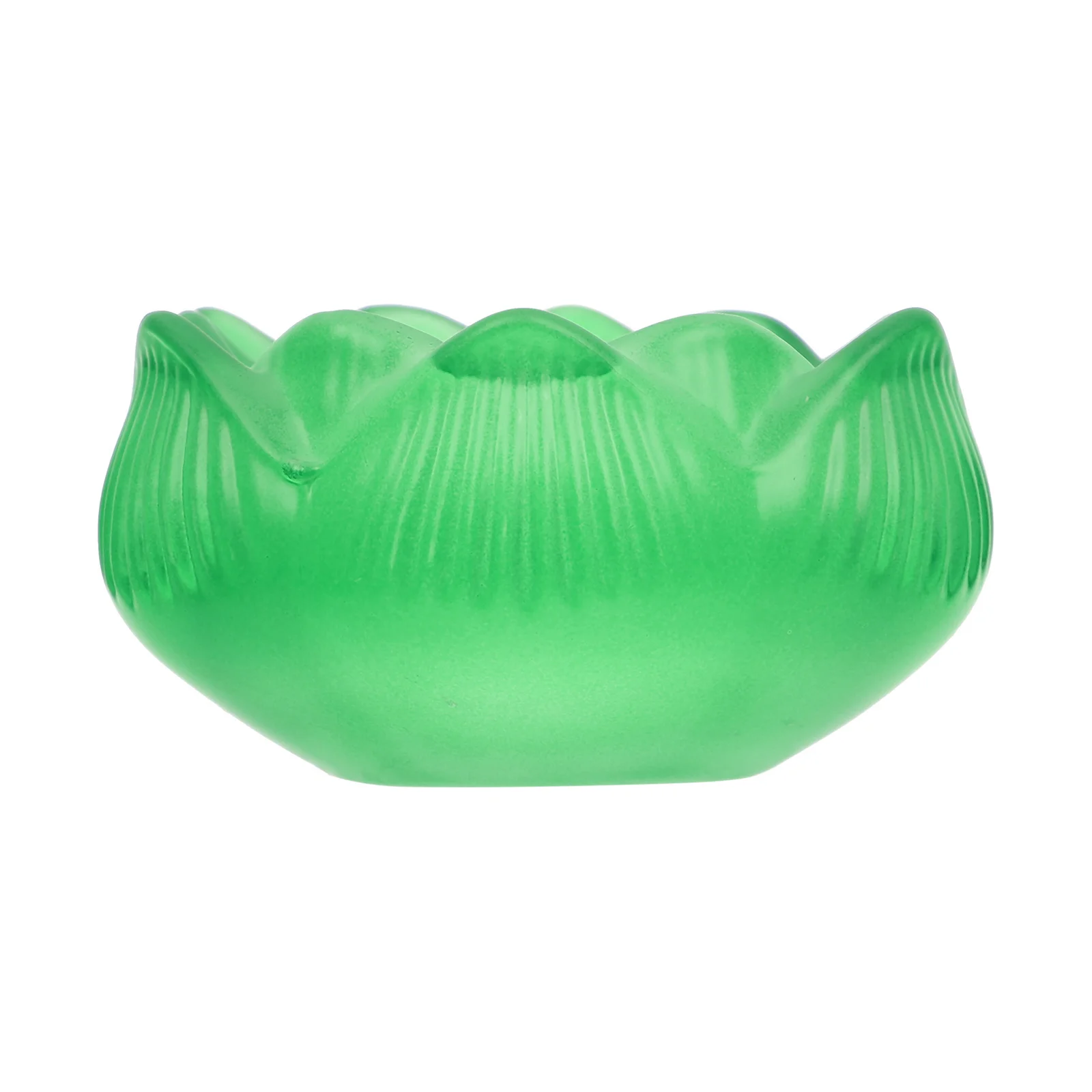 2Pcs Glass Lotus Shaped Candleholders Exquisite Decorative Candleholders for Religious Desktop Ornament Festival