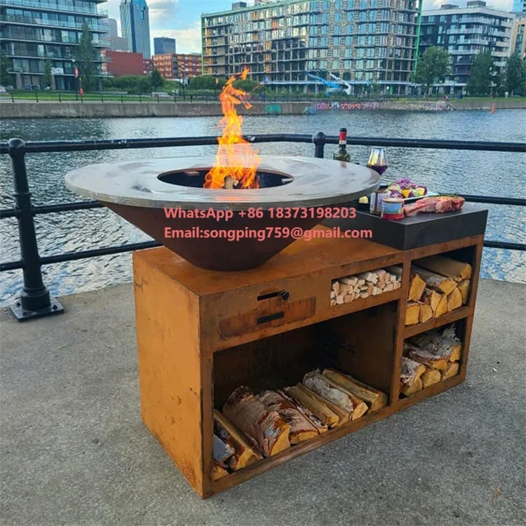 

Прочный уличный гриль из кортеновской стали для кемпинга и вечеринок