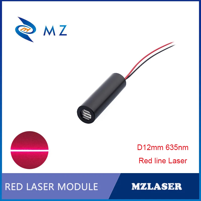 

High Quality Compact Mini D12mm 635nm 30mw 12V 45 Degrees Red Line Laser Diode Module Industrial Grade ACC Drive Type