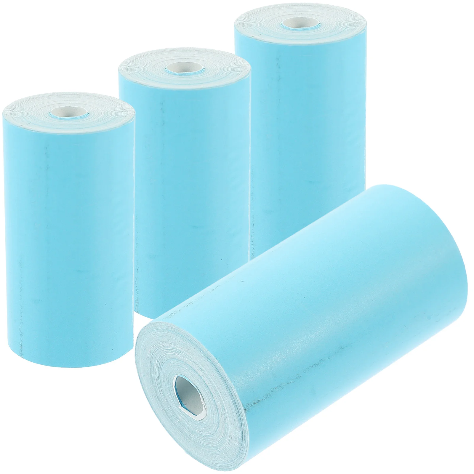 4 Rolls Thermal Paper Roll for POS Machine Printable Paper Rolls Blank Self Adhesive Sticker Label Pink Blue