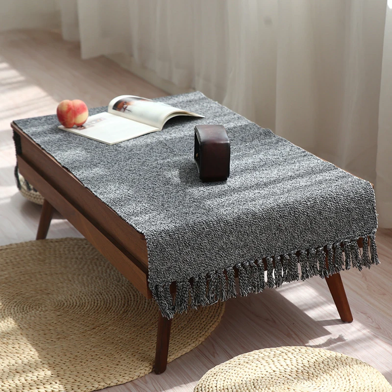 Simplism-Style Rectangle Knitted Carpets with Tassels,Home Living Room, Sofa,Tea Table, Area Rugs,Bedroom,Bedside Floor Mat,60x1