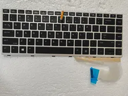 New FOR HP Elitebook 745 G5 840 G5 846 G5 840 G6 ZBook 14u G5 14u G6 Keyboard US With Backlit silver frame without trackpoint
