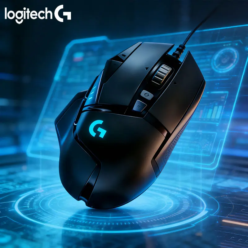 

Проводная мышь Logitech G502 HERO, черная, с высокоскоростным колесом прокрутки, игровая мышь, серия Logitech