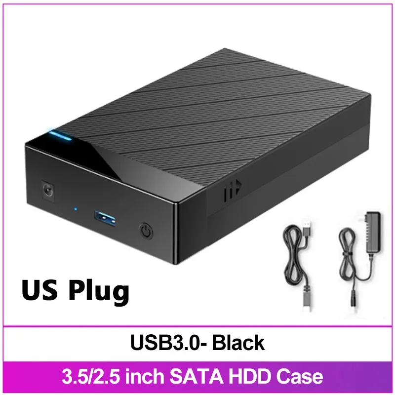 KEBIDUMEI 3.5'' 2.5 cala Obudowa na dysk twardy SATA HDD 5Gbps Zewnętrzna obudowa na dysk twardy do PC MacBook Laptop Pudełko do przechowywania dysków HD — zdjęcie produktu 7