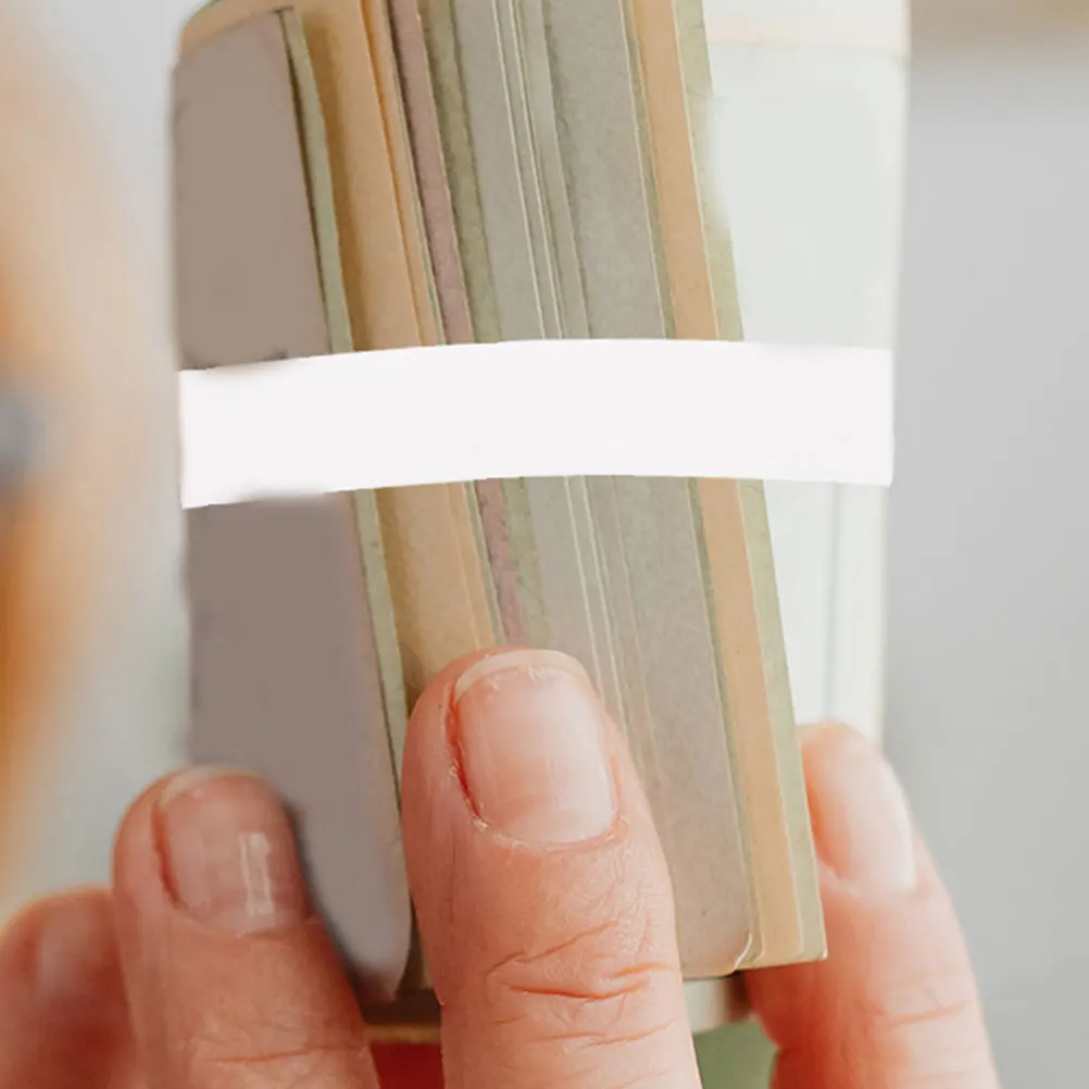 

2pcs Cash Bands for Bills Paper Straps Banknote Wrapping Tape Money Paper Bands Cash Handling Storage