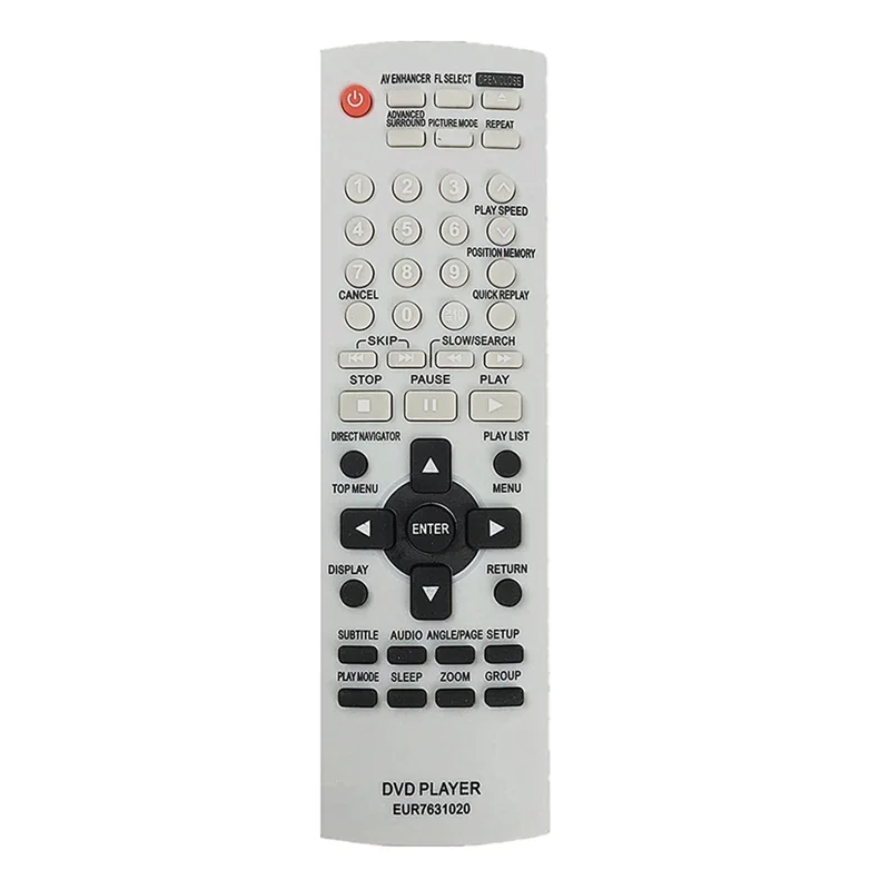 Remote Control Replacement EUR7631020 for Panasonic DVD-S24 DVD-S27 DVD-S27K DVD-S27P DVD-S27S DVD-S27U DVD-S27UP-S